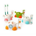 Customized Plastic Bathroom Cute 5mn Shower Timer with Toothbrush Holder